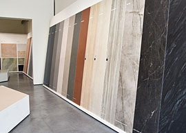 Slabs en marmers ­overzichtelijk op rij