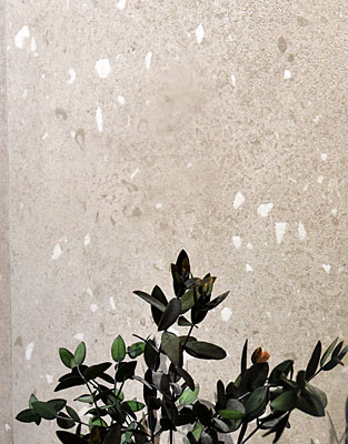 Santelmo met decor van fossielen